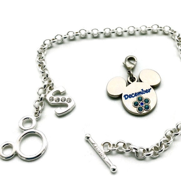 Disney Mickey bracelet and charms silver tone